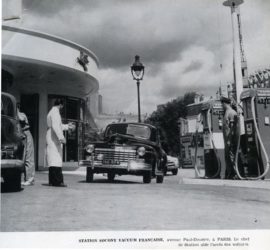 Station Service Socony 1951. Archives Fondation Berliet / Lyon.